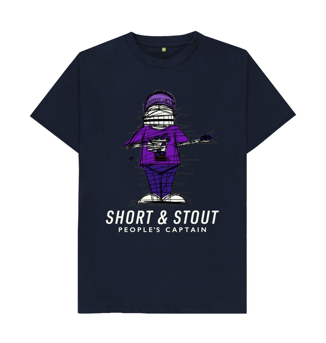 Navy Blue Men's Short & Stout T-Shirt