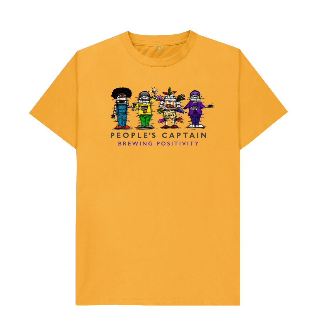Mustard Men's Large Logo Yellow T-shirt