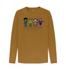 Brown Men's Large Logo Mustard Long Sleeve T-shirt