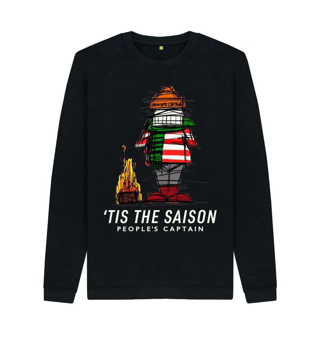 Black 'Tis The Saison Mens Sweatshirt