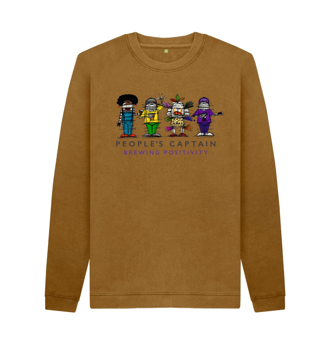 Brown Men's Large Logo Mustard Sweatshirt
