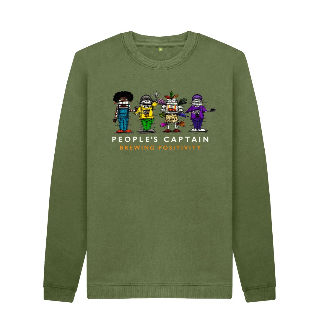 Khaki Men's Large Logo Green Sweatshirt